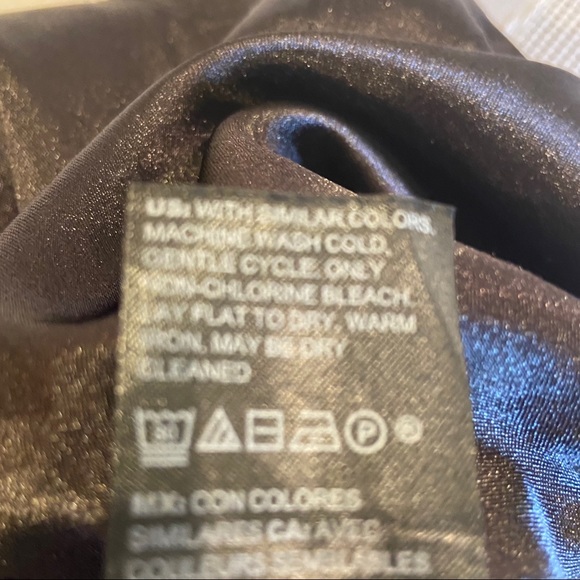 WHBM Black Sleeveless Pinstripe Sheath Dress Sz 6 - Picture 10 of 10